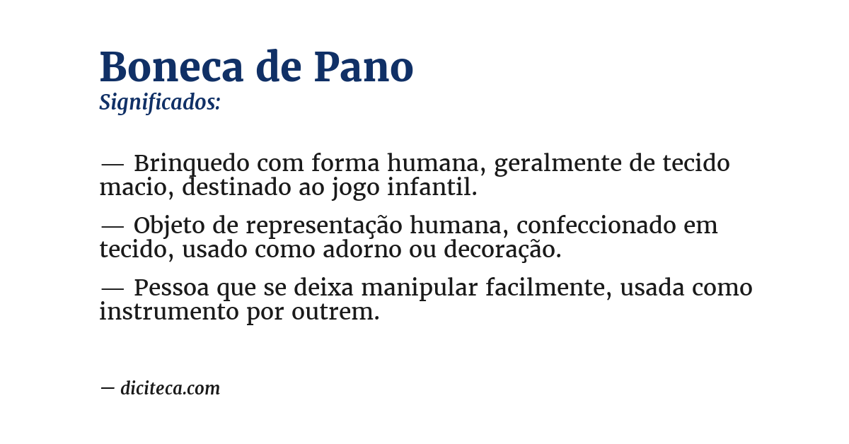 Significado de boneca de pano