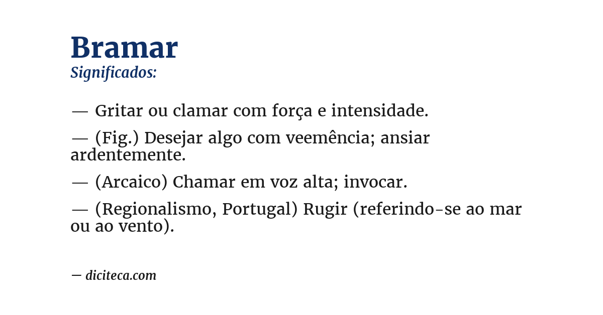 Significado de bramar
