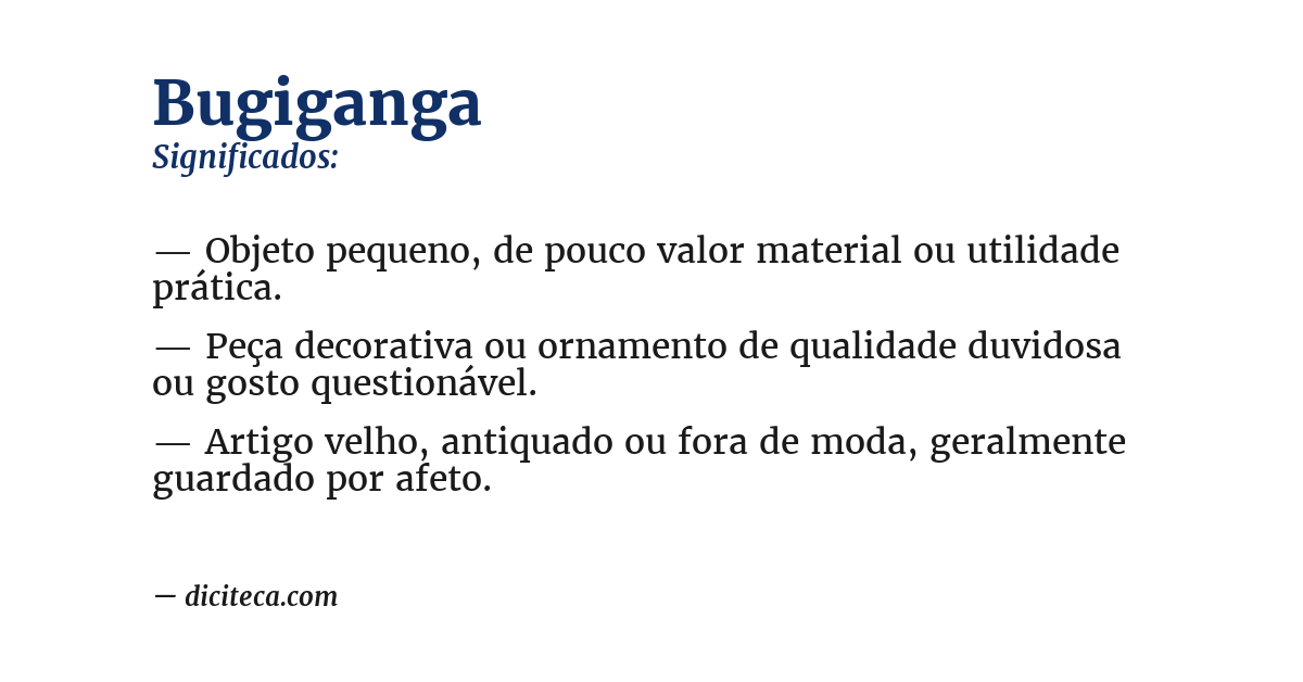 Significado de bugiganga