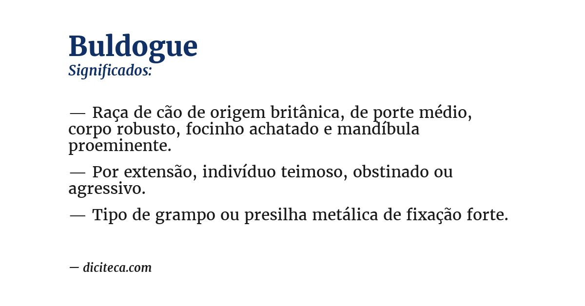 Significado de buldogue