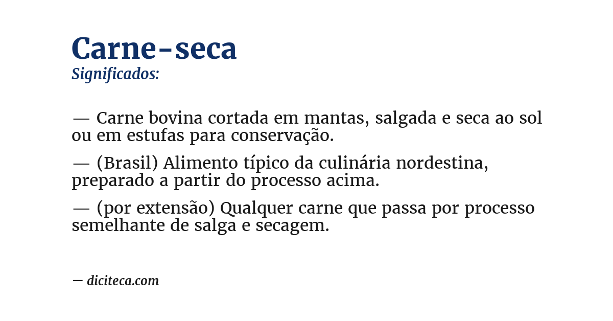 Significado de carne-seca