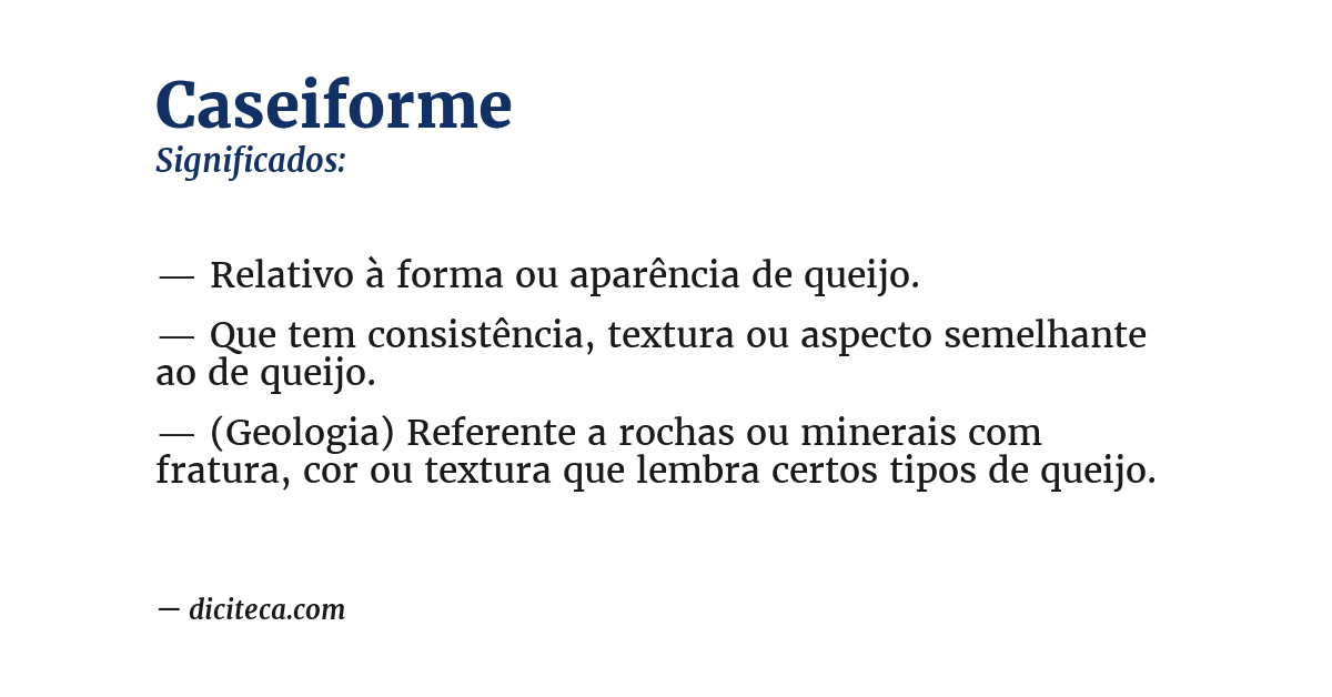 Significado de caseiforme