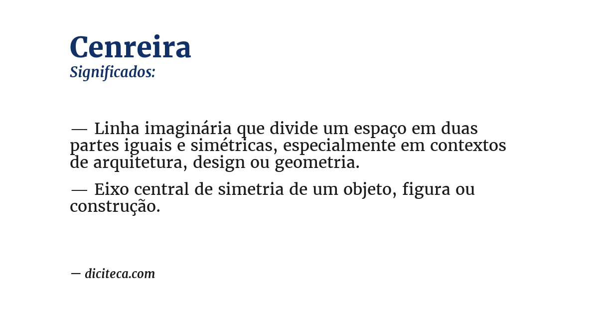 Significado de cenreira