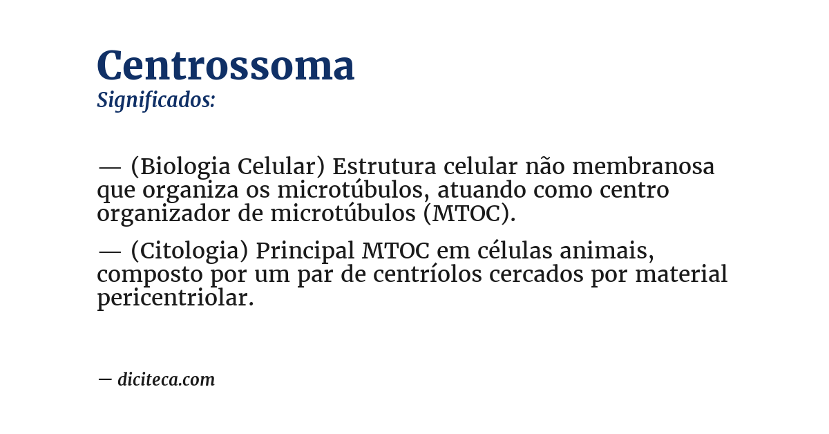 Significado de centrossoma