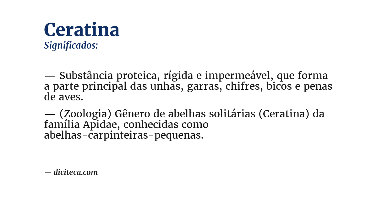 Significado de ceratina