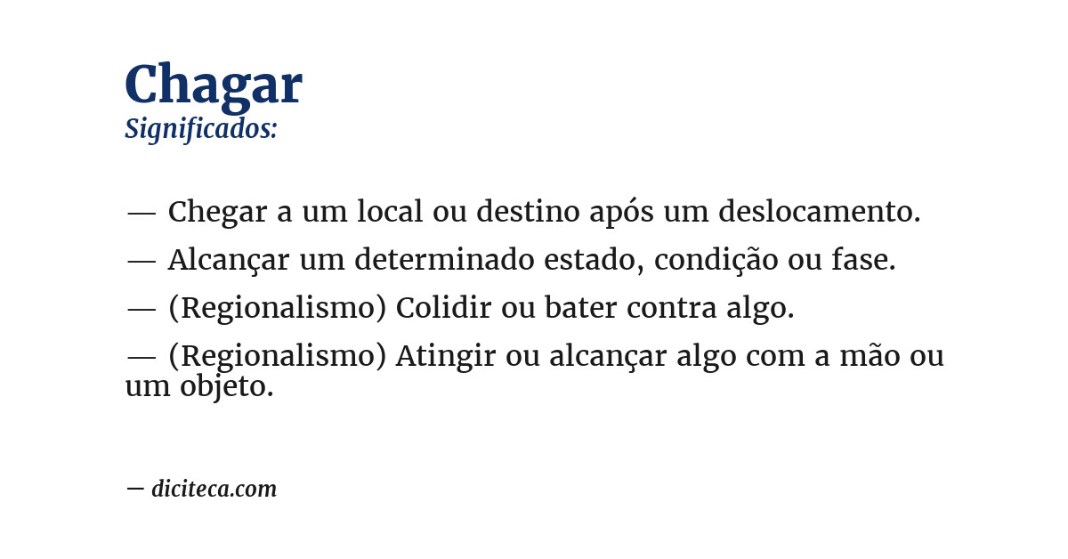 Significado de chagar