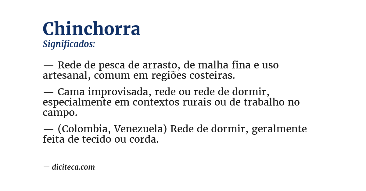 Significado de chinchorra