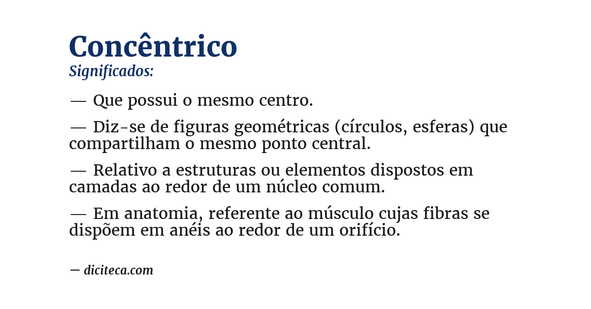 Significado de concêntrico
