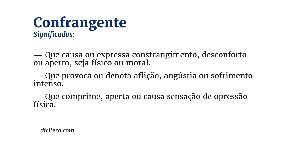 Significado de confrangente