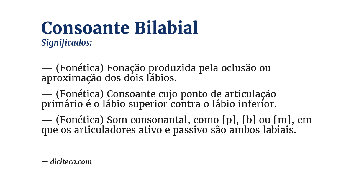 Significado de consoante bilabial