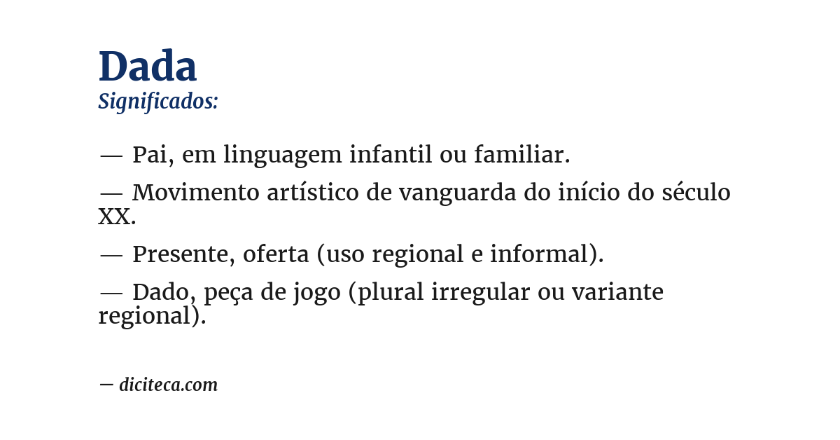 Significado de dada