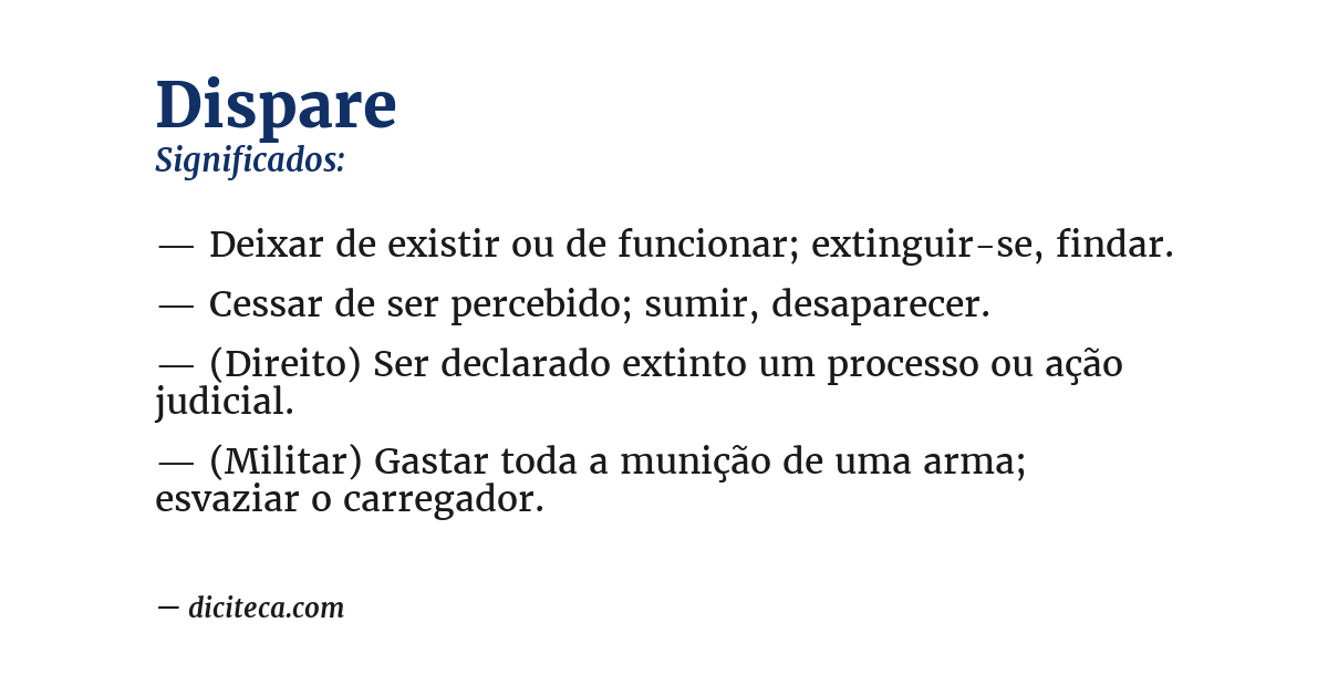 Significado de dispare