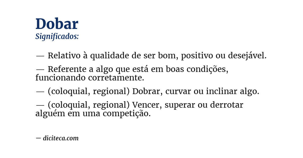 Significado de dobar