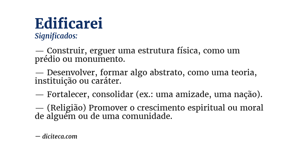 Significado de edificarei