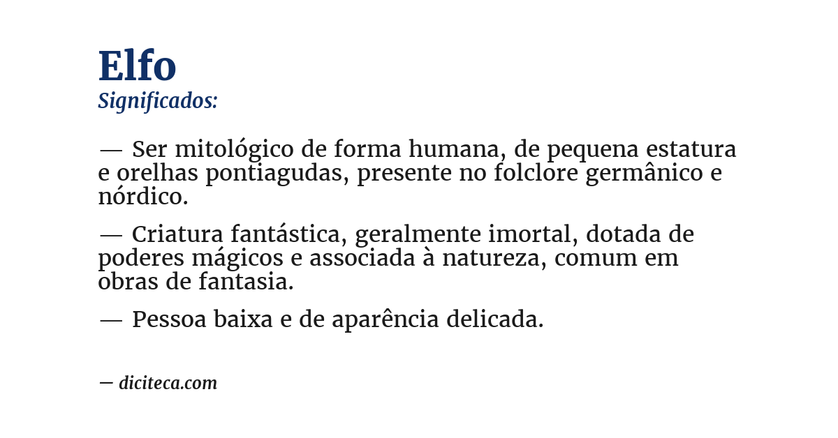 Significado de elfo