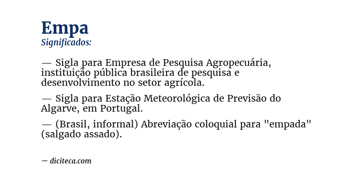 Significado de empa