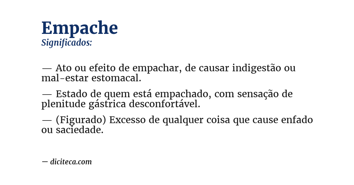 Significado de empache