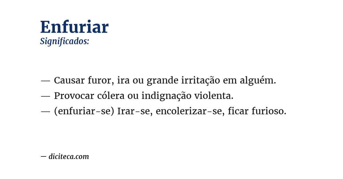 Significado de enfuriar