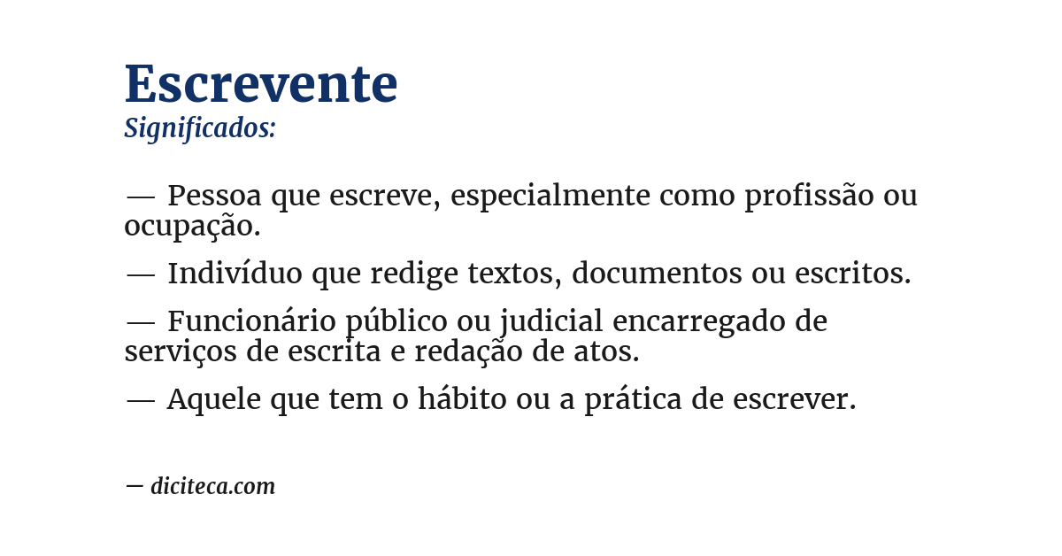Significado de escrevente