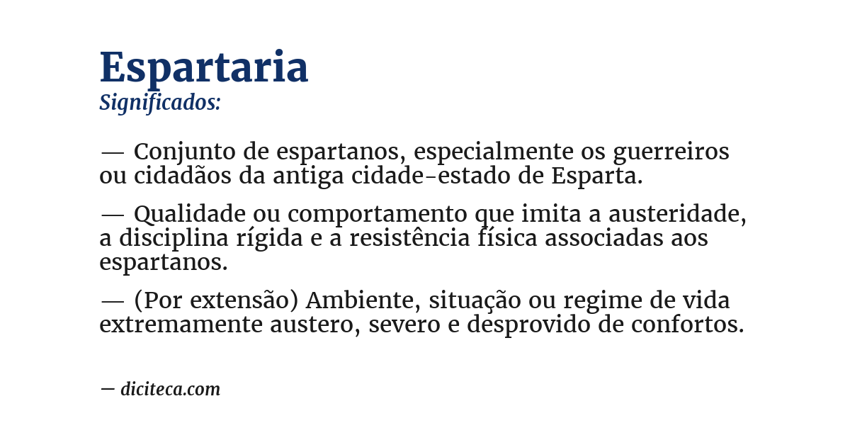 Significado de espartaria