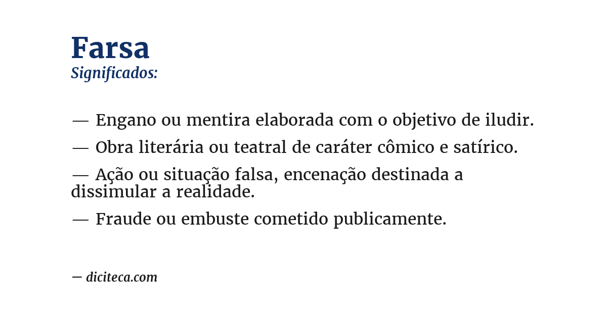 Significado de farsa
