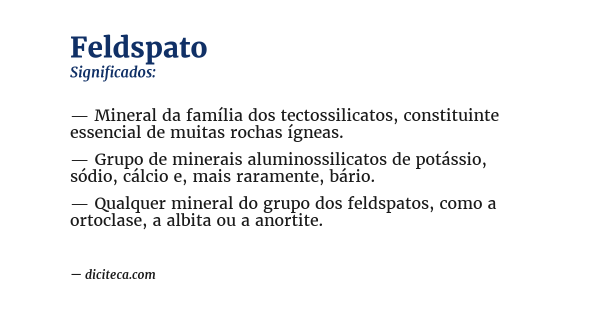 Significado de feldspato