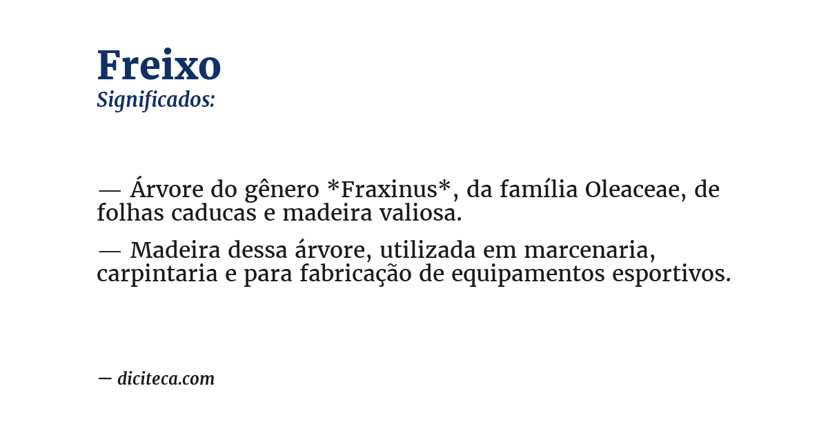 Significado de freixo