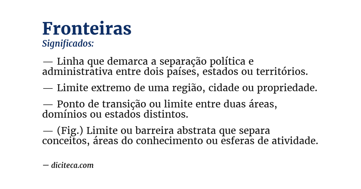 Significado de fronteiras