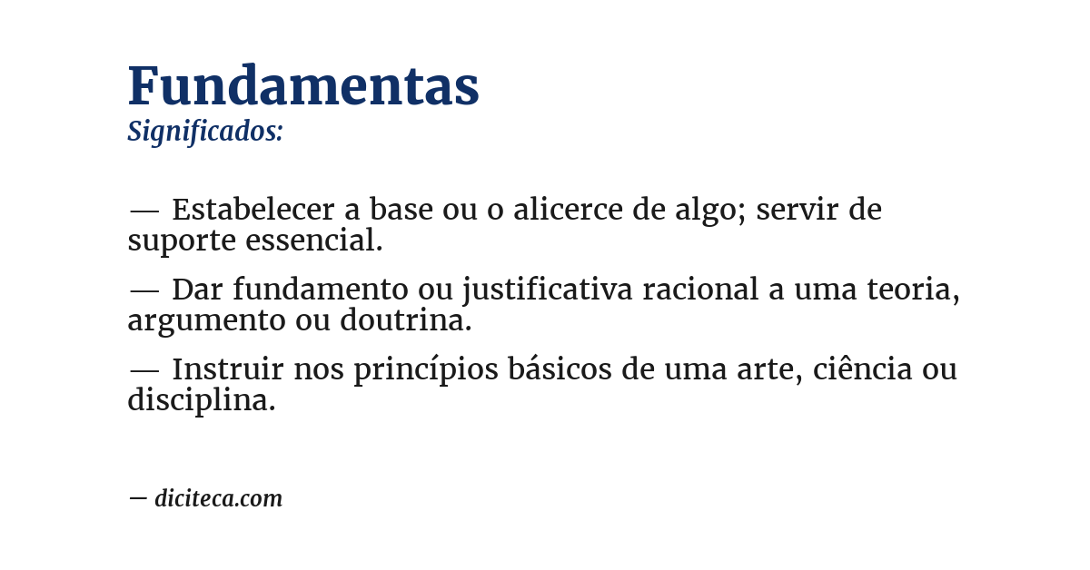 Significado de fundamentas