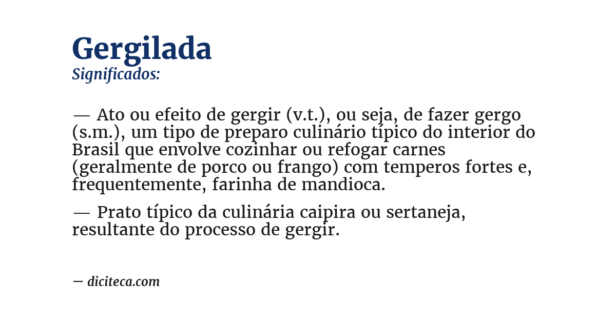 Significado de gergilada