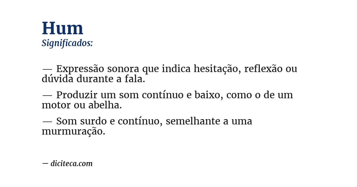 Significado de hum