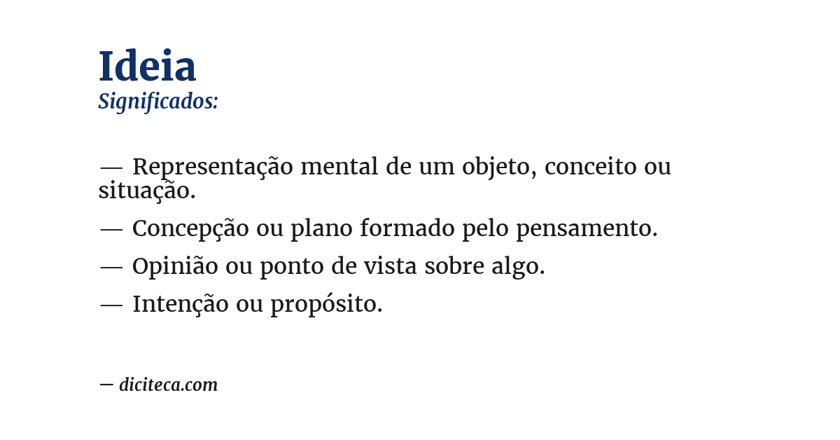 Significado de ideia