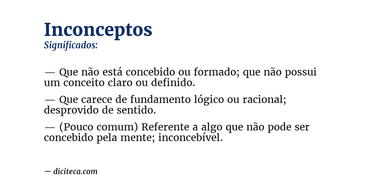 Significado de inconceptos