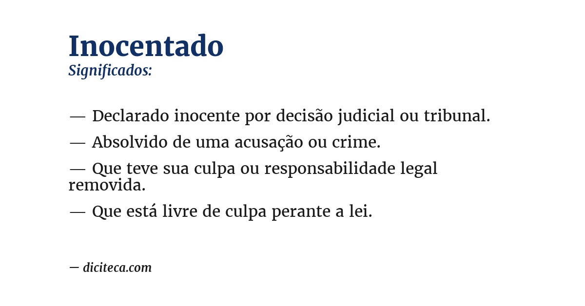 Significado de inocentado