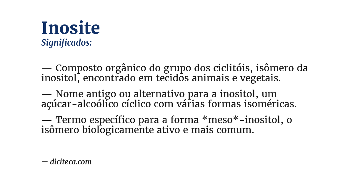 Significado de inosite