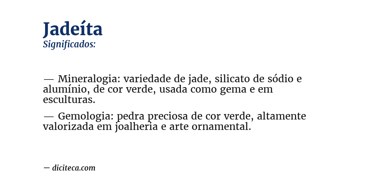 Significado de jadeíta