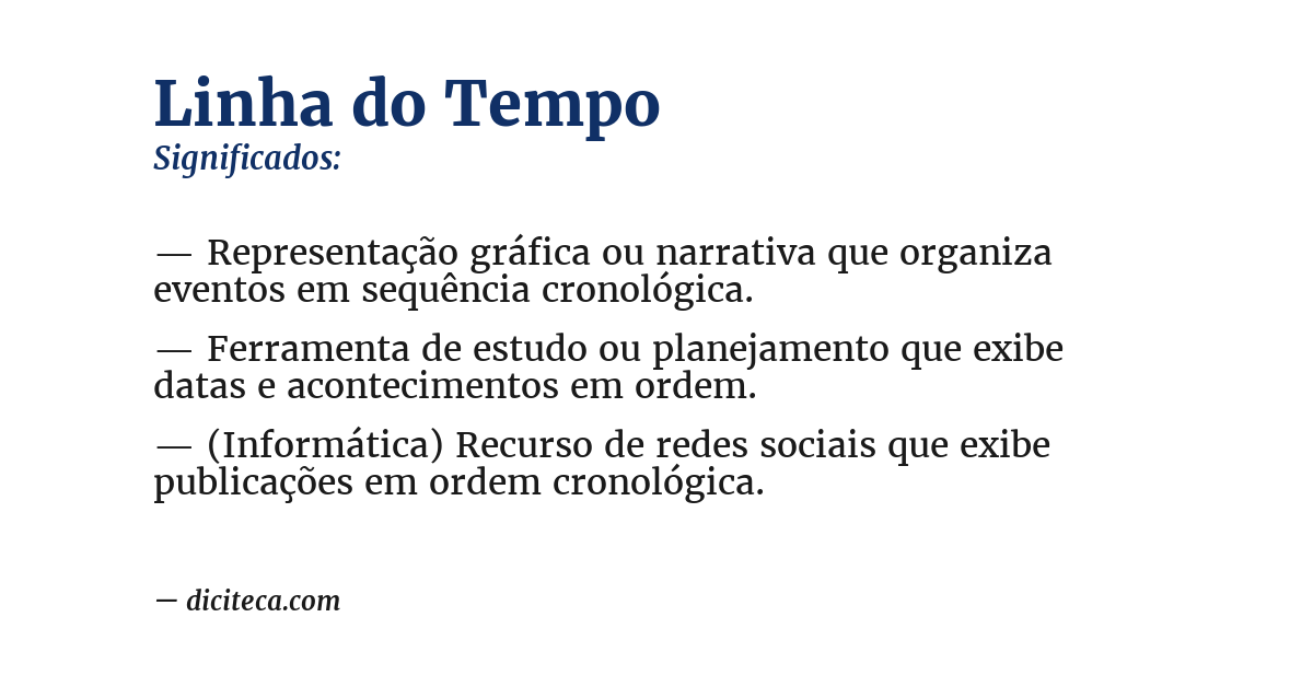 Significado de linha do tempo