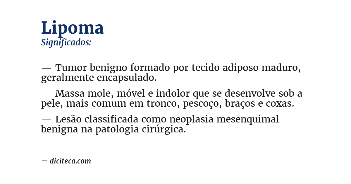 Significado de lipoma
