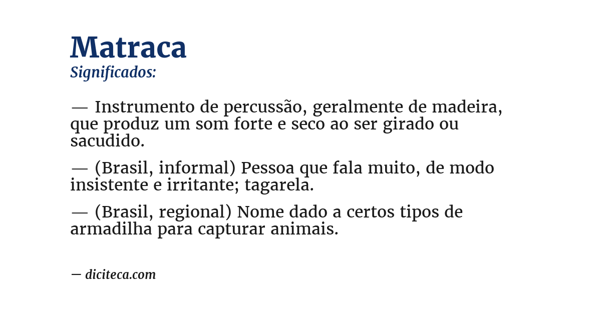 Significado de matraca