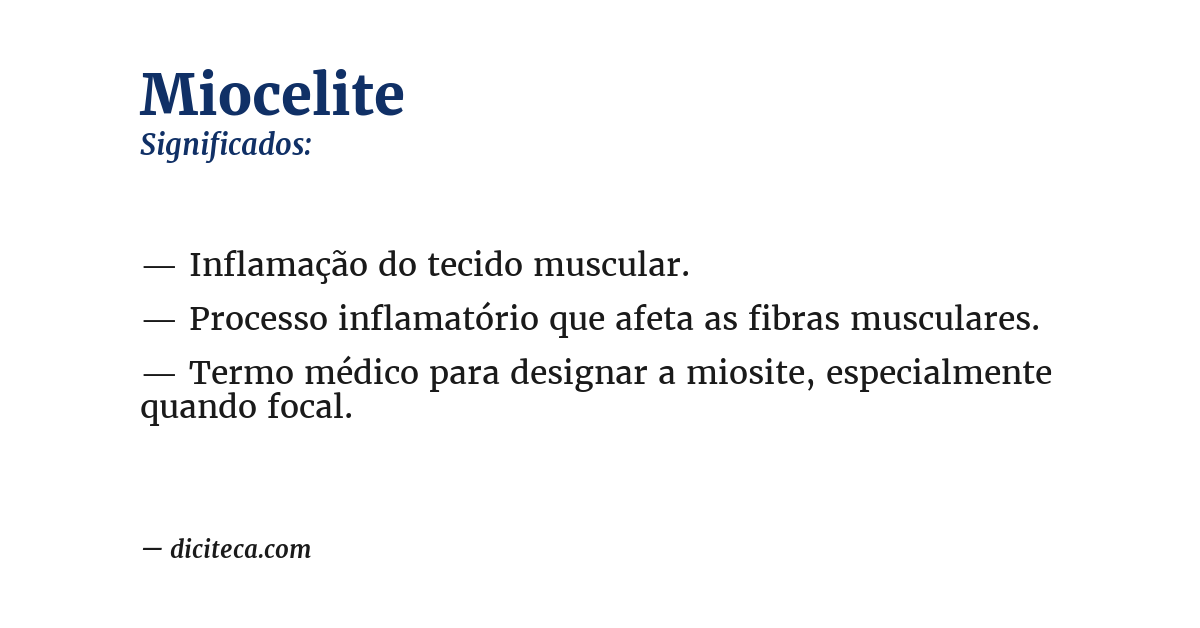 Significado de miocelite