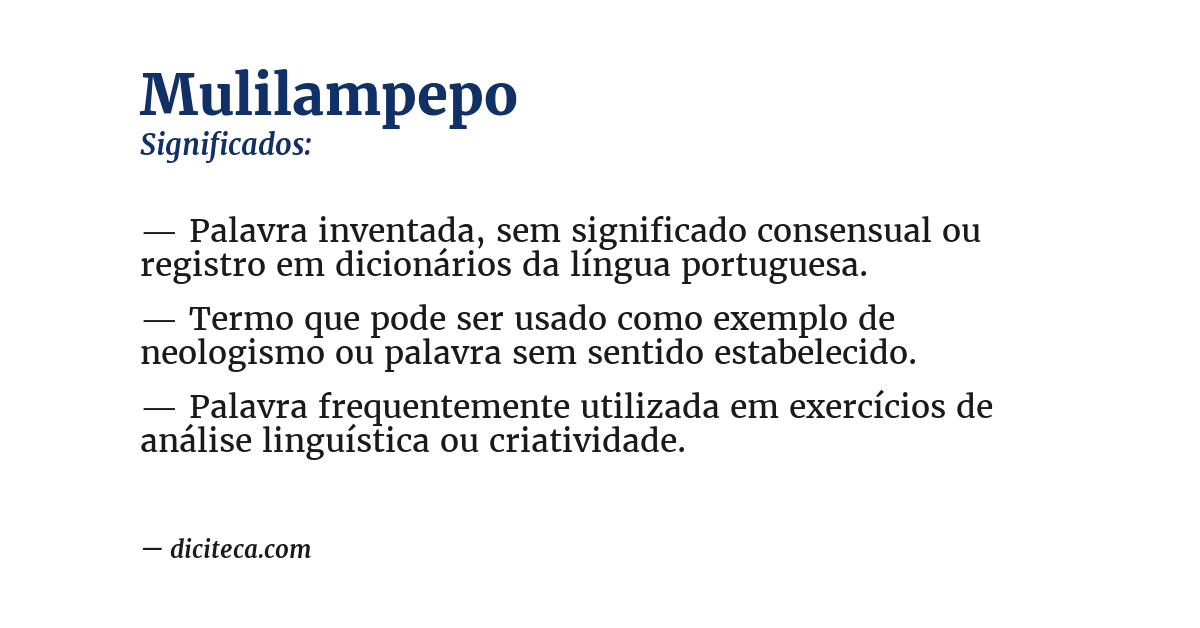 Significado de mulilampepo