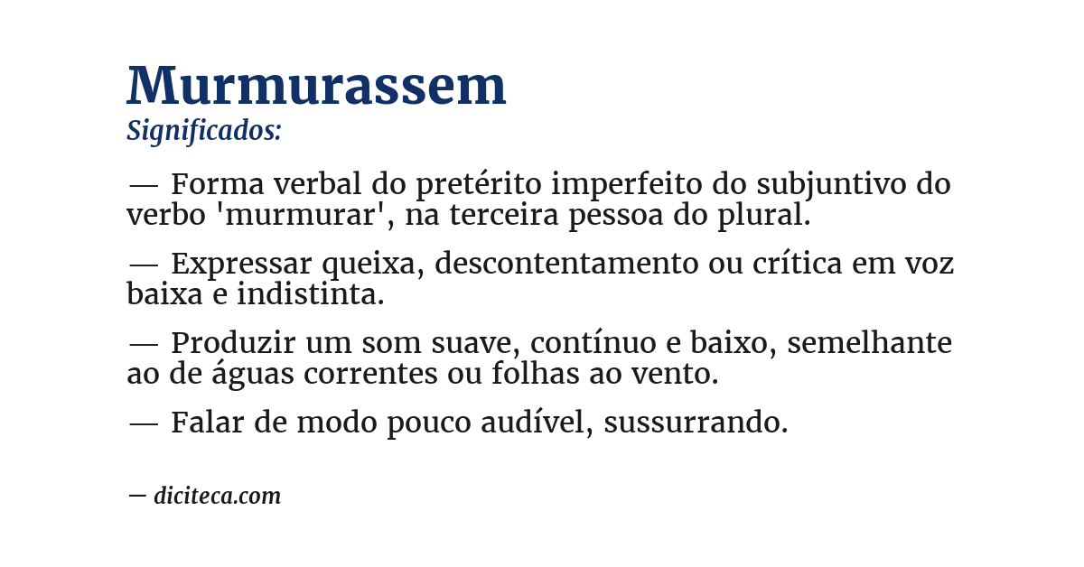 Significado de murmurassem