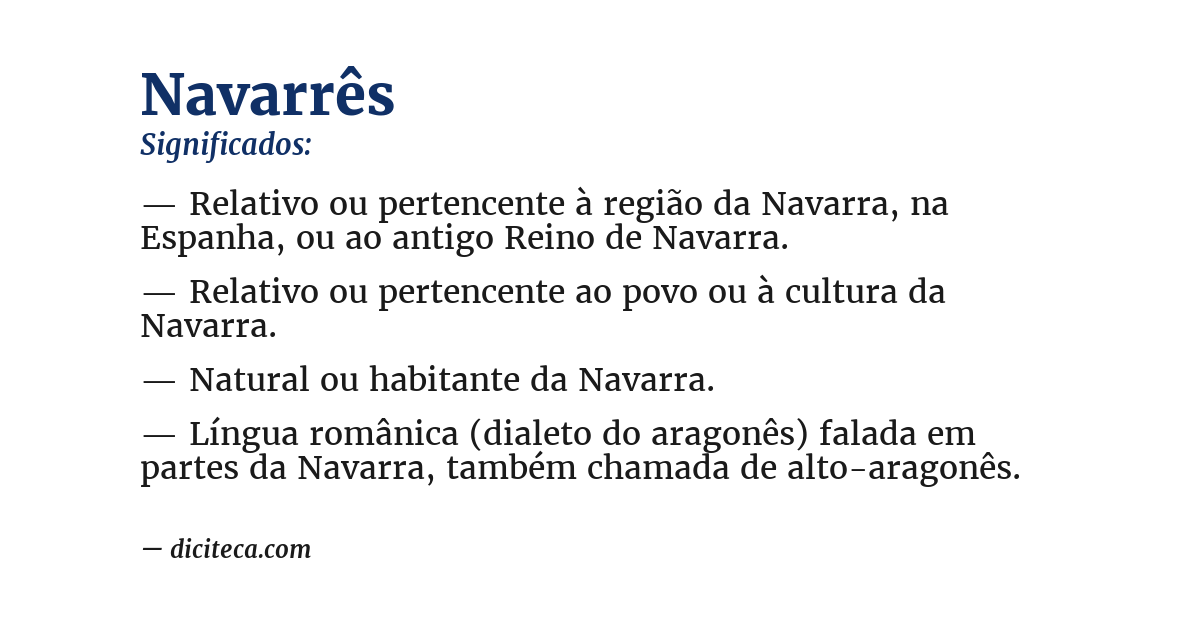 Significado de navarrês