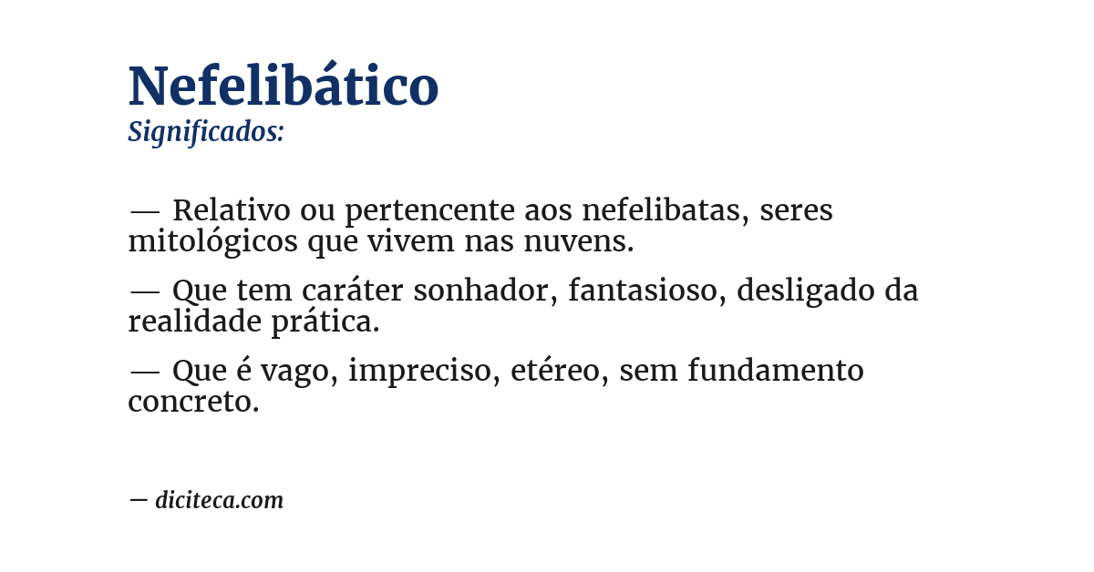 Significado de nefelibático
