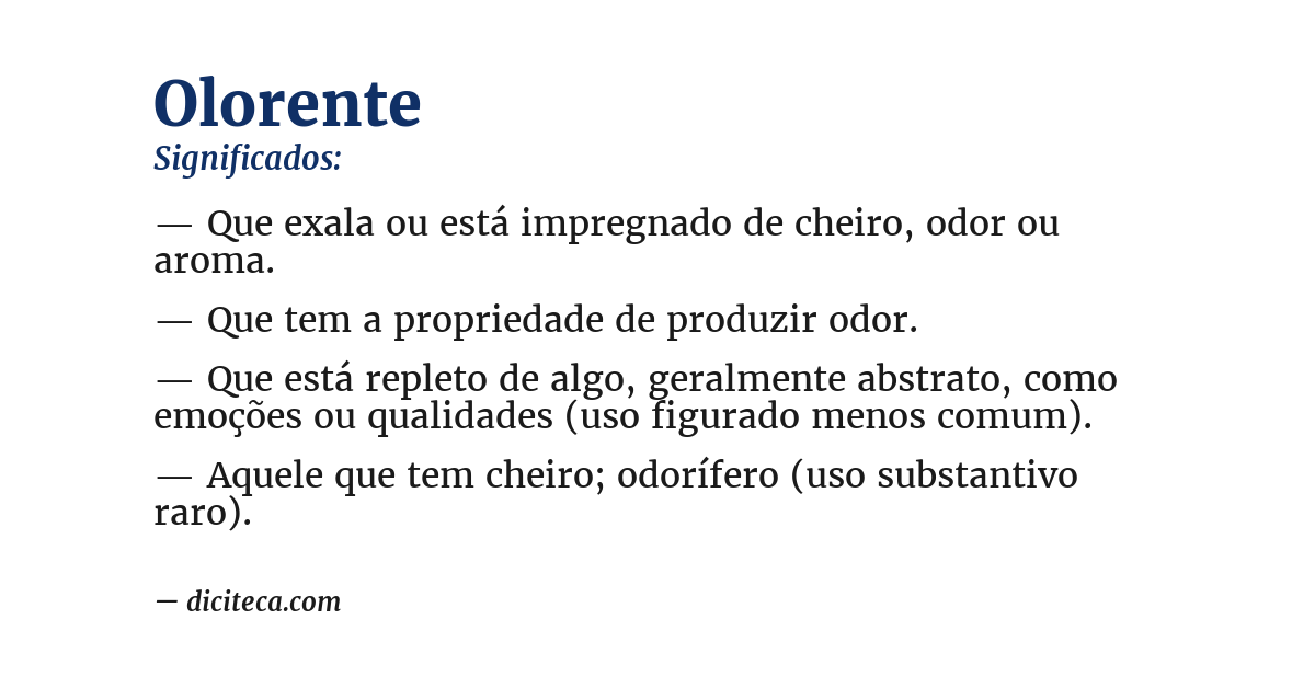 Significado de olorente