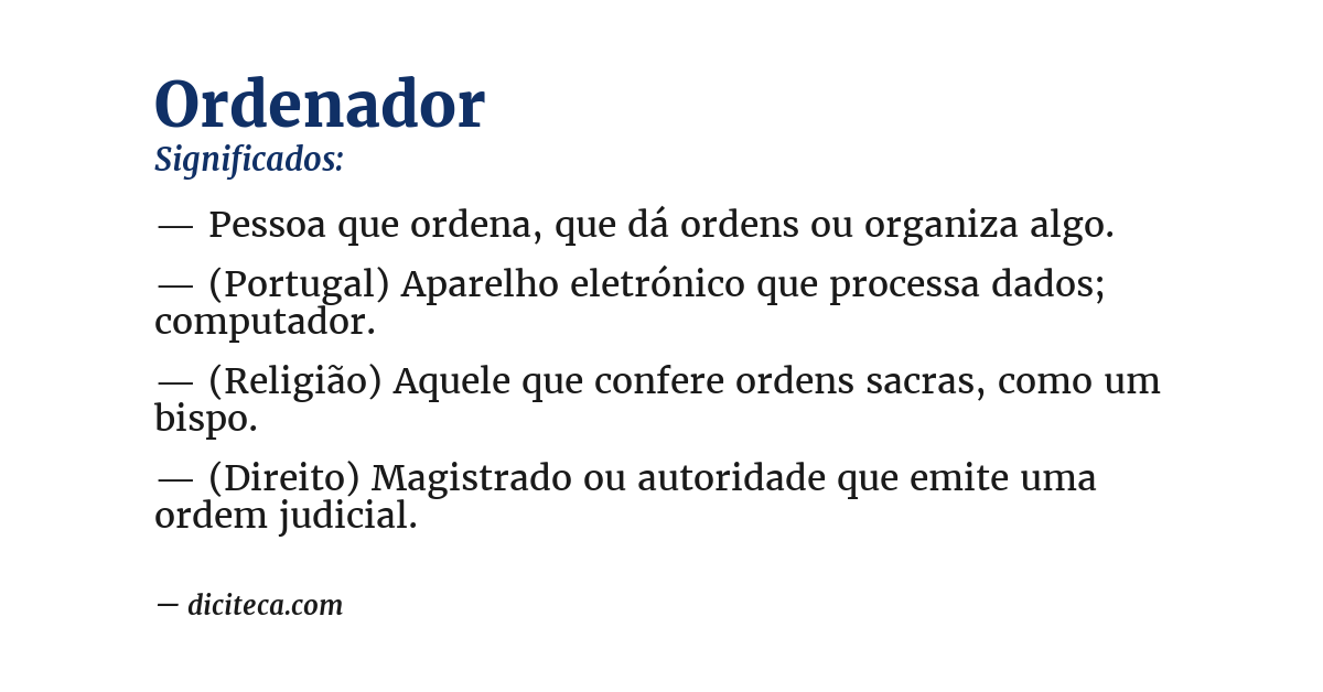 Significado de ordenador