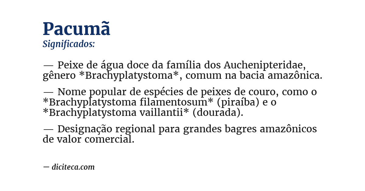 Significado de pacumã