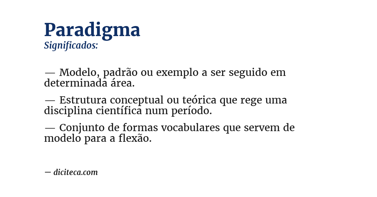 Significado de paradigma