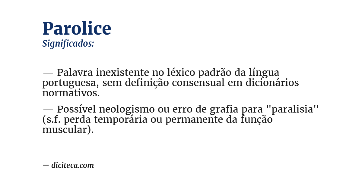 Significado de parolice