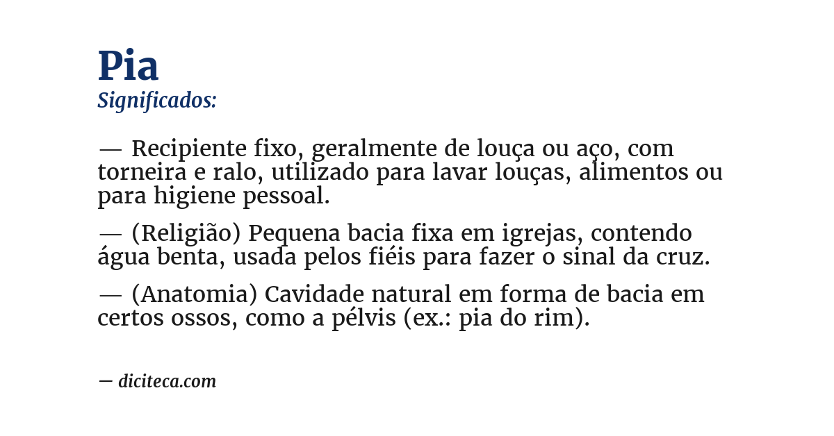 Significado de pia